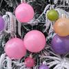 Christmas Ball Ornaments Colored Xmas Tree Hanging Balls Shatterproof Plastic Baubles