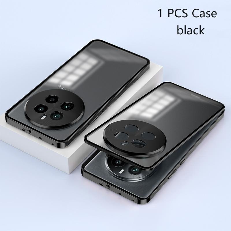 For Realme GT5 Pro Case Aluminium Alloy Metal Frame Case For Realme GT 5 Pro 5G Matte Clear Phone Acrylic Back Cover Bumper