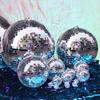 Silver Color Hanging Hole Mirror Balls Different Sizes Reflective Balls Christmas Tree Ornaments Home Decoration