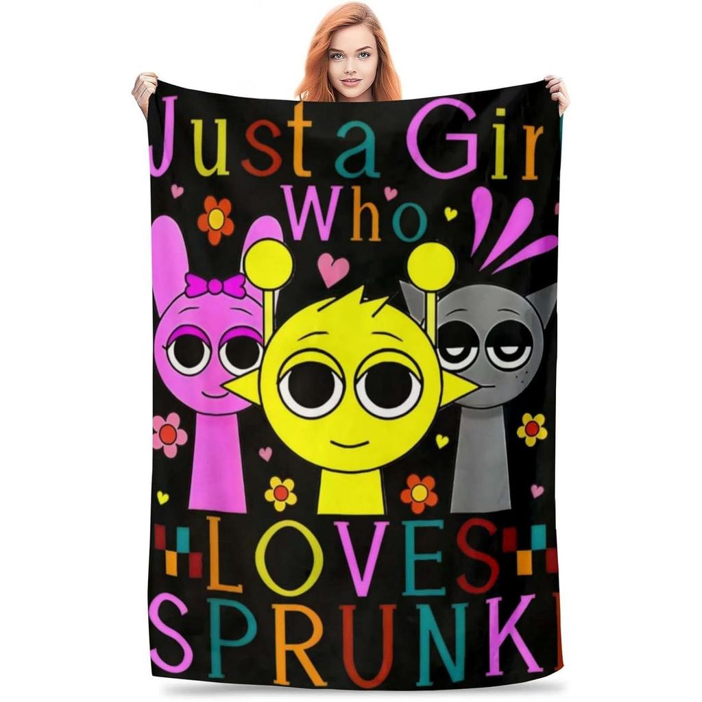 Игровые фланелевые одеяла Sprunki для детей, мальчиков, летний кондиционер, легкие пледы Incredibox для кровати, автомобиля, подарки на день рождения