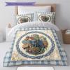 How Train Dragon Pattern Bedding Quilt Set Quilt Cover Pillowcase Home Birthday Gift(1 * duvet cover + 2 * pillowcase, without core)