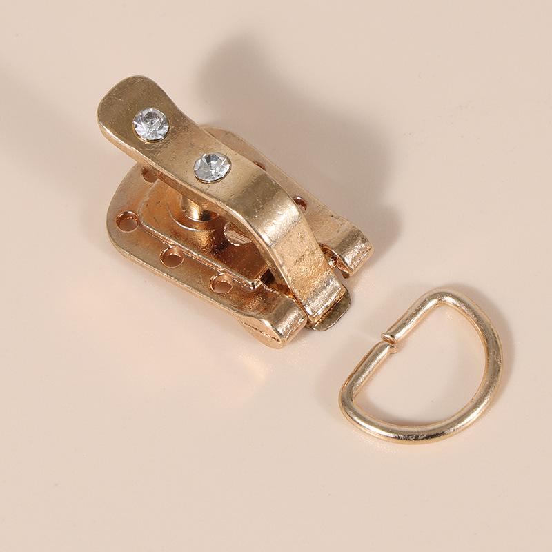 Высококачественный набор пуговиц и пряжки для шубы со стразами, с металлической кнопкой и застежкой "утиный клюв"