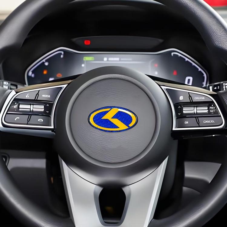 1 шт. 3D K карбоновая наклейка-эмблема на руль автомобиля Наклейка Руль автомобиля Эмблема интерьера автомобиля Аксессуары для стайлинга автомобиля Для KIA