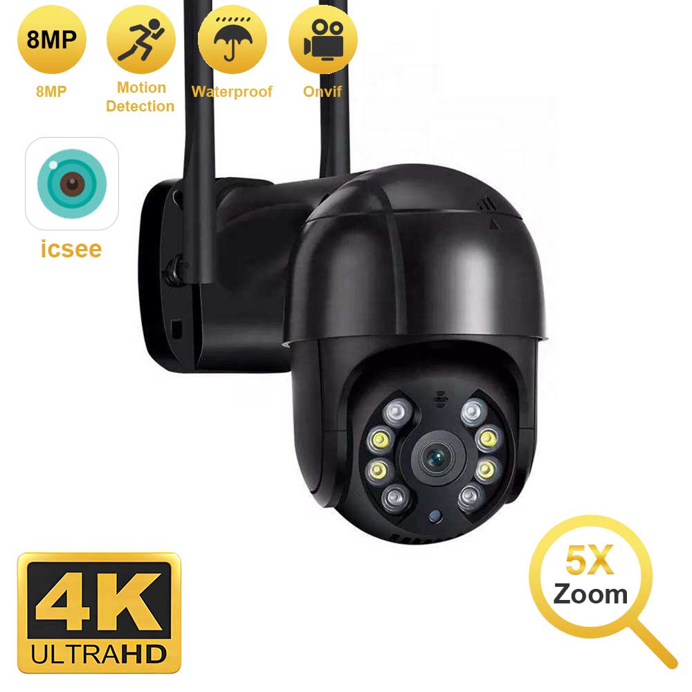 4K 8MP Wifi IP камера 5MP H.265 беспроводная наружная PTZ камера AI Tracking 3MP HD камера безопасности 1080P CCTV видеонаблюдение P2P ICsee