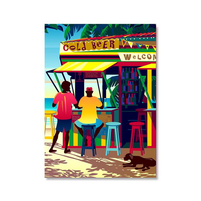 Италия Африка Марокко Путешествие Винтаж Домашнее украшение Пейзаж Традиционный пляж Плакат Винтаж