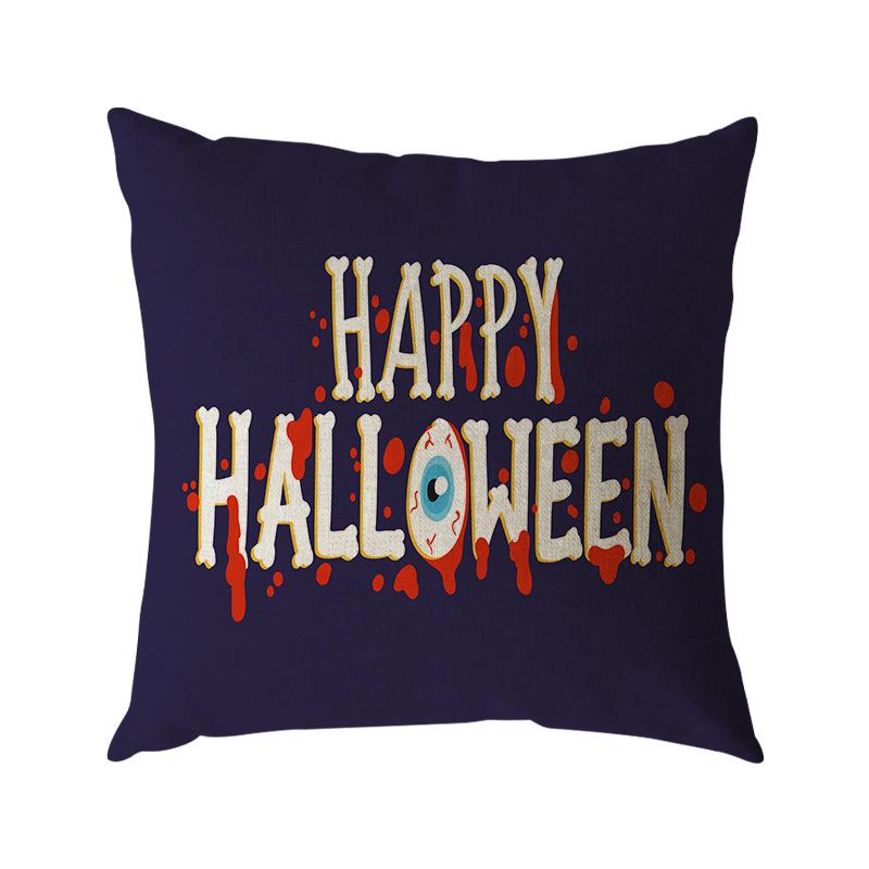 Halloween Linen Pillowcase Digital Printing Halloween Festival Decoration Sofa Pillow