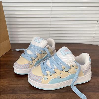 Синие туфли-хлеб женские универсальные спортивные и для отдыха, кеды для бега