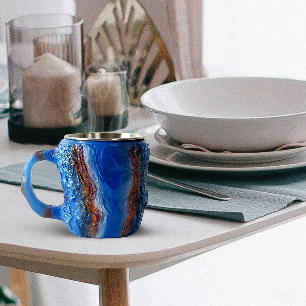 Кружки для кофе из минерального хрусталя, элегантная кружка из минерального хрусталя, изысканная чашка для чая из смолы, многофункциональная кружка из минерального хрусталя для домашнего офиса 8 см