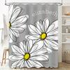 GAECustom Daisy Delight: Персонализированная шторка для душа с очаровательным цветочным дизайном для свежего, вдохновленного природой интерьера