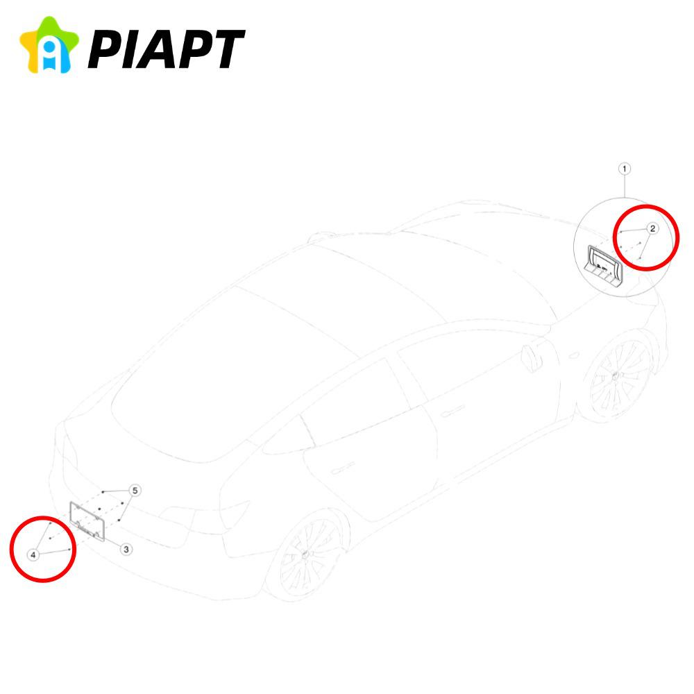 Compatible License Plate Nut, Door & Liftgate Trim Panel Screw Seal for Tesla 1003209-00-A