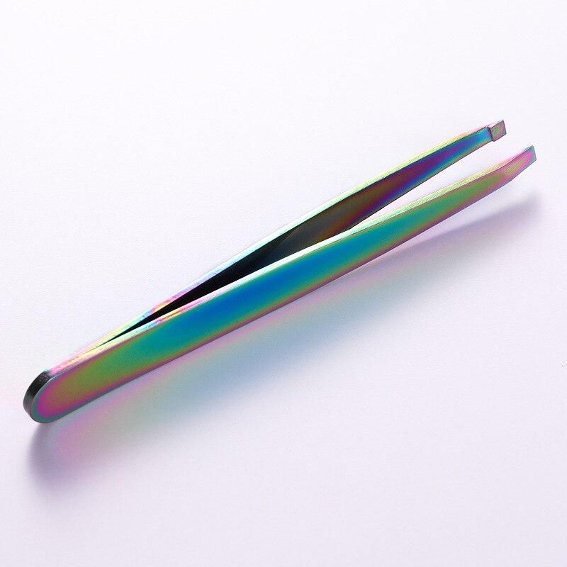 1 шт. угловой наклонный пинцет для бровей из нержавеющей стали для удаления волос на лице, триммер для бровей, зажим для ресниц, косметический инструмент для макияжа