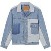 Levis Casual Comfortable Patchwork Single-Breasted Long Sleeve Denim Jacket Men Jackets 004YT-0000