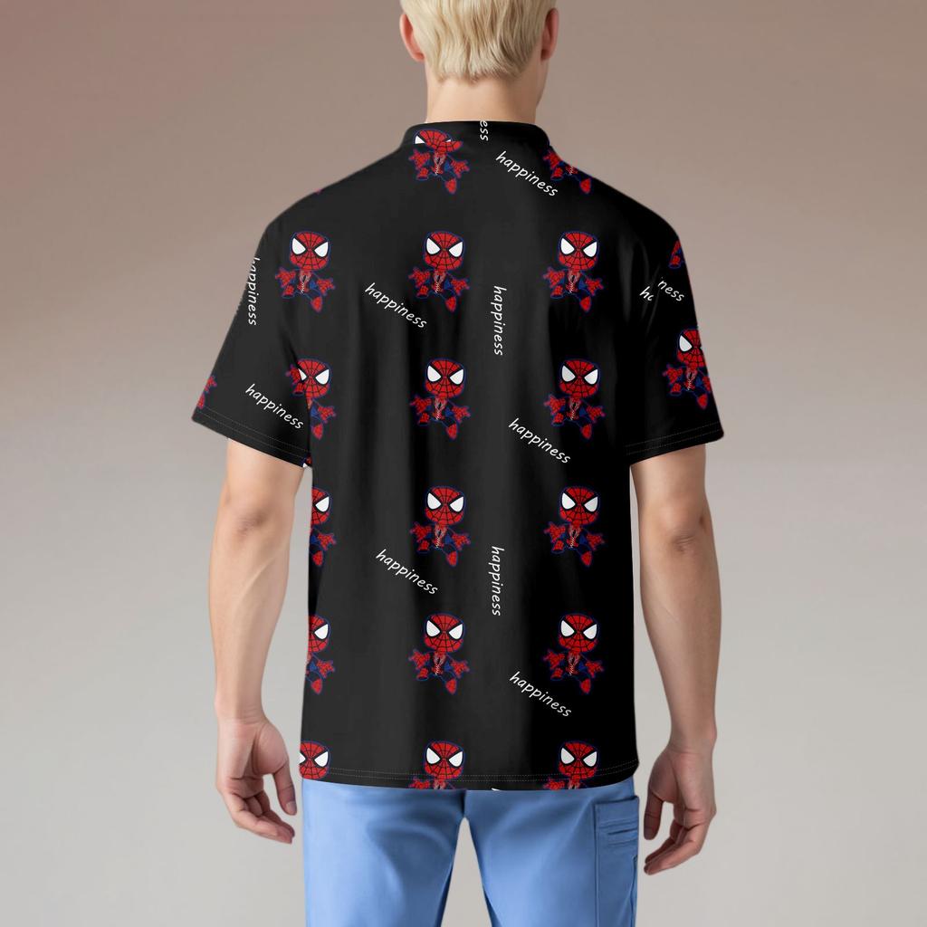 Мужской топ с коротким рукавом и V-образным вырезом с принтом нагрудного кармана