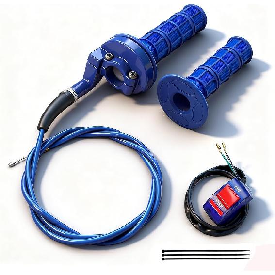 7/8 22Mm Twist Throttle Accelerator Handle Grips For Pit Bike Mini Bike Throttle Cable Kit 4-Stroke Dirt Bike Pocket Bike For 50Cc 90Cc 110Cc