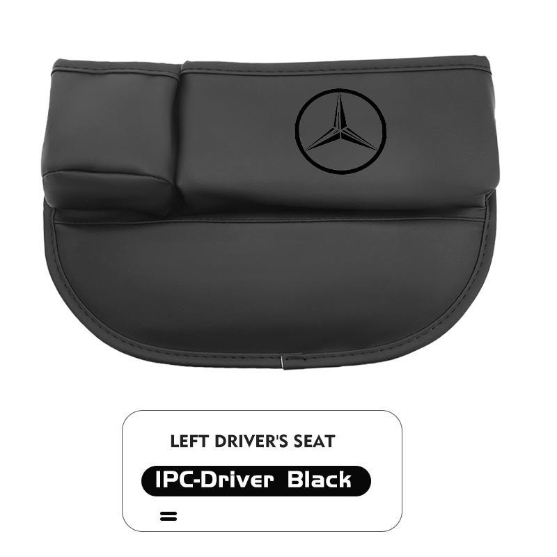rdpw2 For Benz Car Logo Universal Seat Gap Slit Pocket Organizer Card Bottle Cups Holder AMG Exclusive A C E R V Class CLA CLS C180