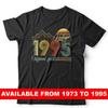 Футболка на день рождения Классический винтаж 1995 - 1973 Оригинальные детали Подарок Ретро Унисекс