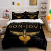 "Bon Jovi Bedding Set Black" Bedding Duvet Cover Set Duvet Cover Pillowcases  (1 * Duvet Cover 2 * Pillowcases, without duvet insert)