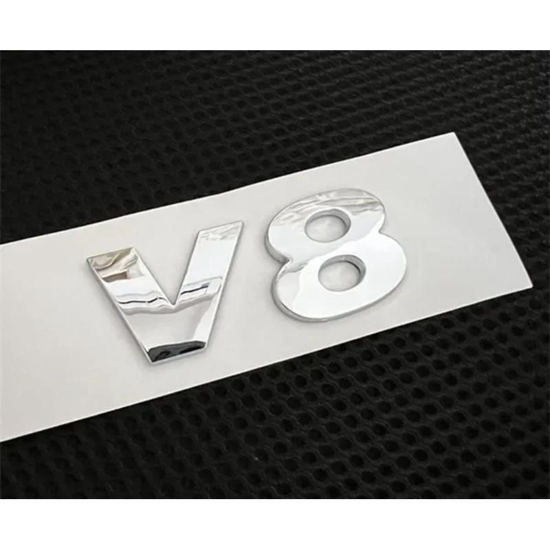 1pcs 3D ABS high quality V6 V8 TDI TSI car Letter Rear trunk XJY7TUR Decals Emblem badge sticker Decal styling
