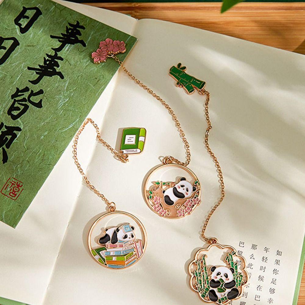 zinc Zinc Zinc Alloy Metal panda Bookmark cartoon Book Page Marker cartoon panda Bookmark Birthday Gift