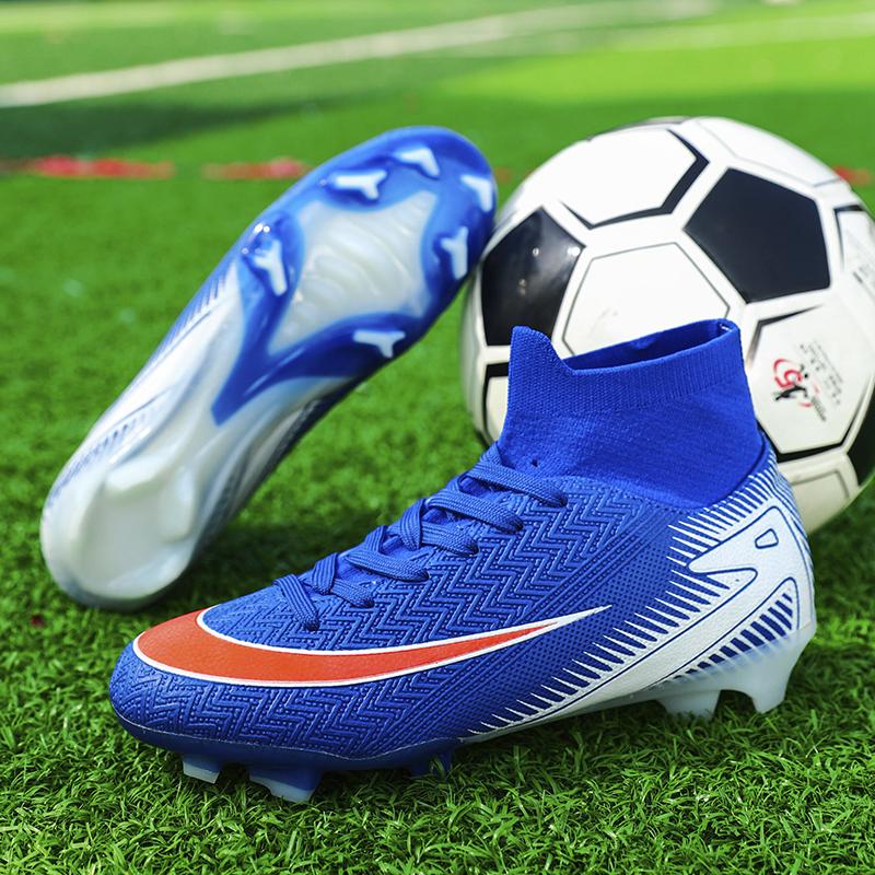 Новые мужские футбольные бутсы для зала, футбольные бутсы для матчей, с длинными шипами, кроссовки, дышащие, сверхлегкие, для тренировок, дропшиппинг