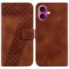 For iPhone 17 Stand Case 7-Shaped Pattern Imprint Leather Phone Cover with Strap