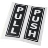Self-Adhesive Door Sign Black Push Pull Stickers 2Set   Stores