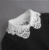 Fashion  Front Tie White Fake Collar for Women Stand Detachable Collar Fake Girls Vintage Lace Ladies False Blouse Collar