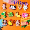 Fashion Cute Silicone Animal Refrigerator Sticker PVC Cartoon Fridge Magnet Children Puzzle Toy Gift