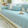 Four Seasons Sofa Cushion Embroidered Anti Slip Simple Modern Solid Color Fabric Universal Seat Cushion Sofa Cover Cover Cloth Scarf