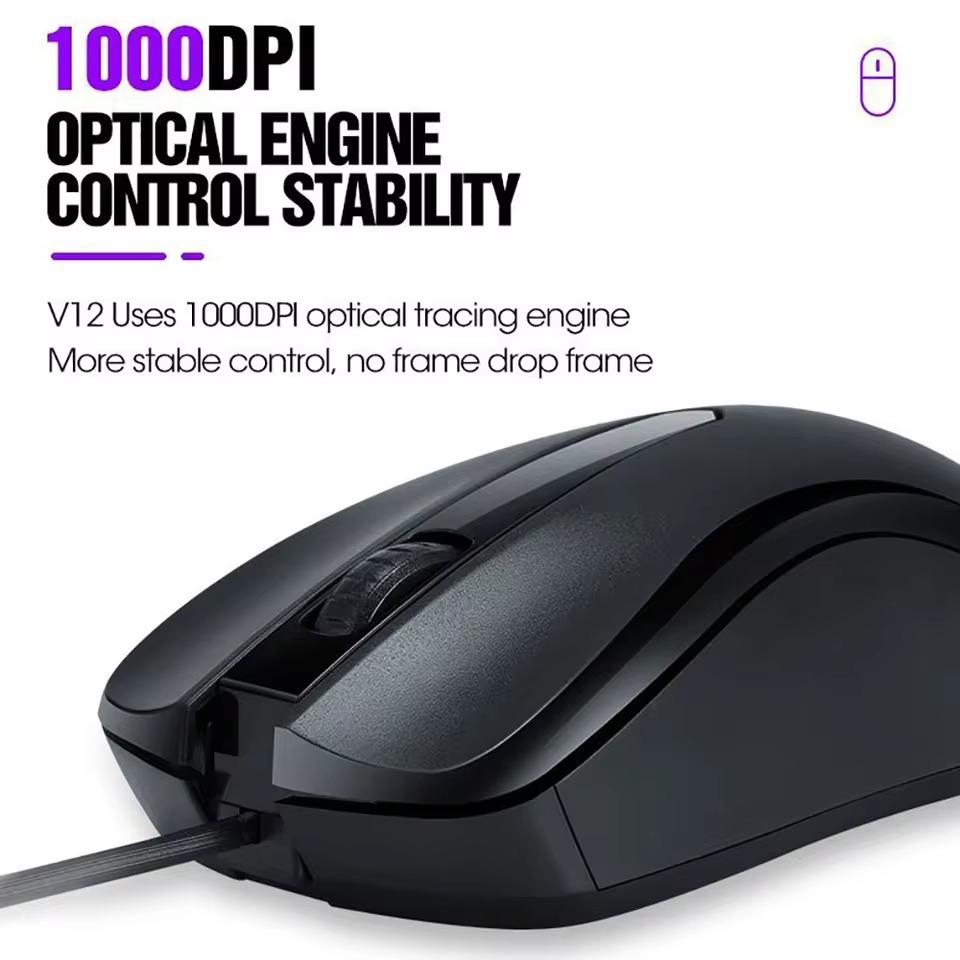 USB Optical Wired Mouse Laptop Home Office Mouse Anti Slip Roller 3D 1000DPI Game Mause Computer Accessories For PC Desktop