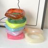 Minority Design Colorful Acrylic Bangle Europe American Style Transparent Hand Ring  Girls