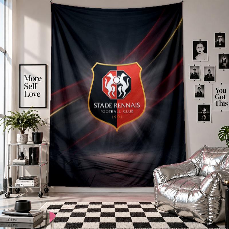 Stade Rennais FC Wall Tapestry Home Decor Wall Hanging Cloth for Bedroom Living Room Background