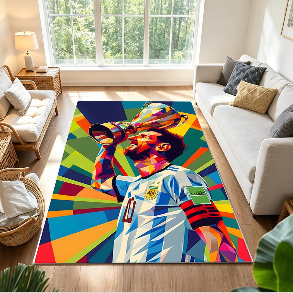 Colorful Celebration Trophy Carpet Suitable for Balcony Dormitory Study room Dining Room Anti-slip Rug Anime Office Decor Birthday/Christmas Gift