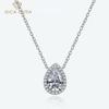 Diamond Necklace 925 Sterling Silver 8*12mm Water Drop Shape Pendant Fine Jewelry Wedding Party Gifts New Trend