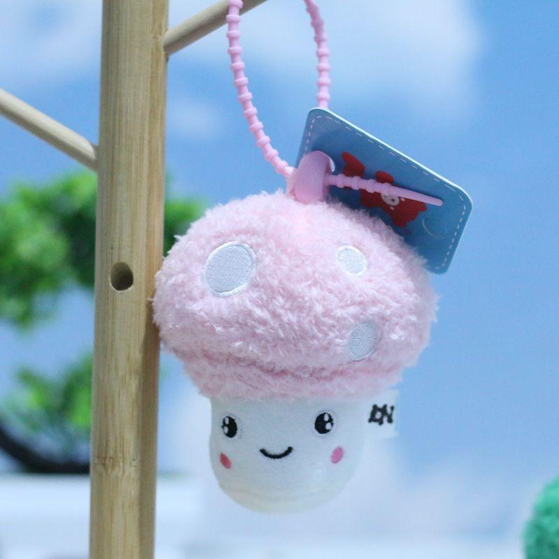 Cute Adorable Mushroom Plush Toy Keychain Bag Pendant Doll With Soft Fluffy Material