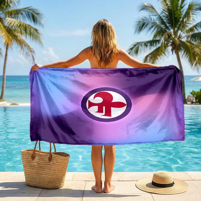 Полотенце для пляжа Fiorentina FC, быстросохнущее, из микрофибры, впитывающее, портативное, для путешествий, для плавания