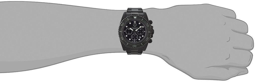 Watch Bronica Date Display Solar 20 ATM Water Resistant Watch [BRONICA] Diver's BR-821-BBK (Black)