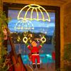 Christmas Parachute Light with Santa Claus Waterproof 8 Modes LED Christmas Hanging Light for Indoor Outdoor Window Wall Garden Xmas Tree Decor