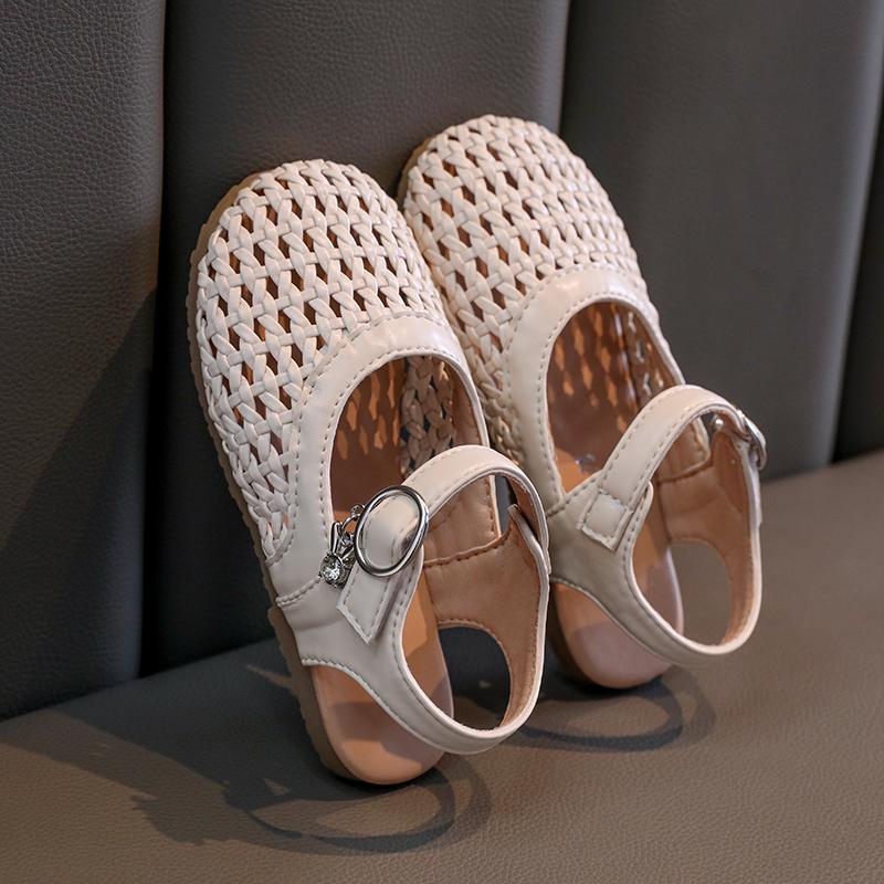 Summer Girls Braided Wrap-Toes Princess Slingback Shoes Baby Soft Sole Cute Sandals Student Beach Shoes