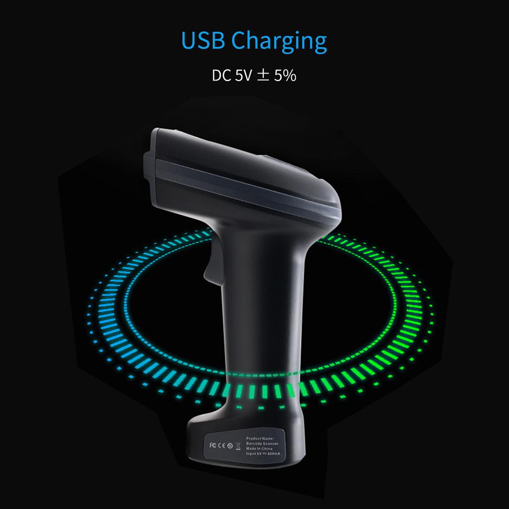 Ручной сканер штрих-кодов 1D/2D/QR, беспроводной BT и проводной USB-считыватель штрих-кодов 2,4G, CMOS-датчик изображения