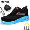 MJYTHF New Work Safety Shoes Man Women Anti-smash Anti-puncture Insulated Shoes Steel Toe Cap Work Shoes Sneakers Lightweight