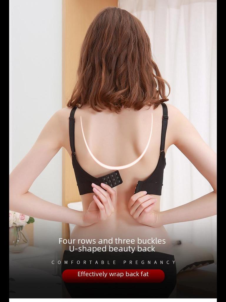 Seamless Maternity Nursing Bra - Large Size, Front Buckle, No Underwire, Anti-Sagging