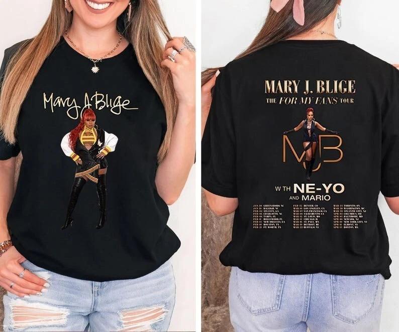 Графическая футболка Mary J Blige Футболка Mary J Blige The For My Fans Tour 2025 Унисекс футболка