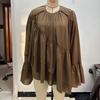 Женский асимметричный топ из плиссированного шифона в стиле French Chic