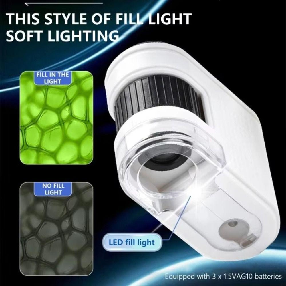 with LED Lights Scientific Microscope High-definition Handheld Mini Microscope  Children's Gifts