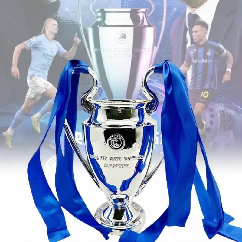 Элегантная модель футбольного трофея из смолы в европейском стиле, серебряная награда за футбол