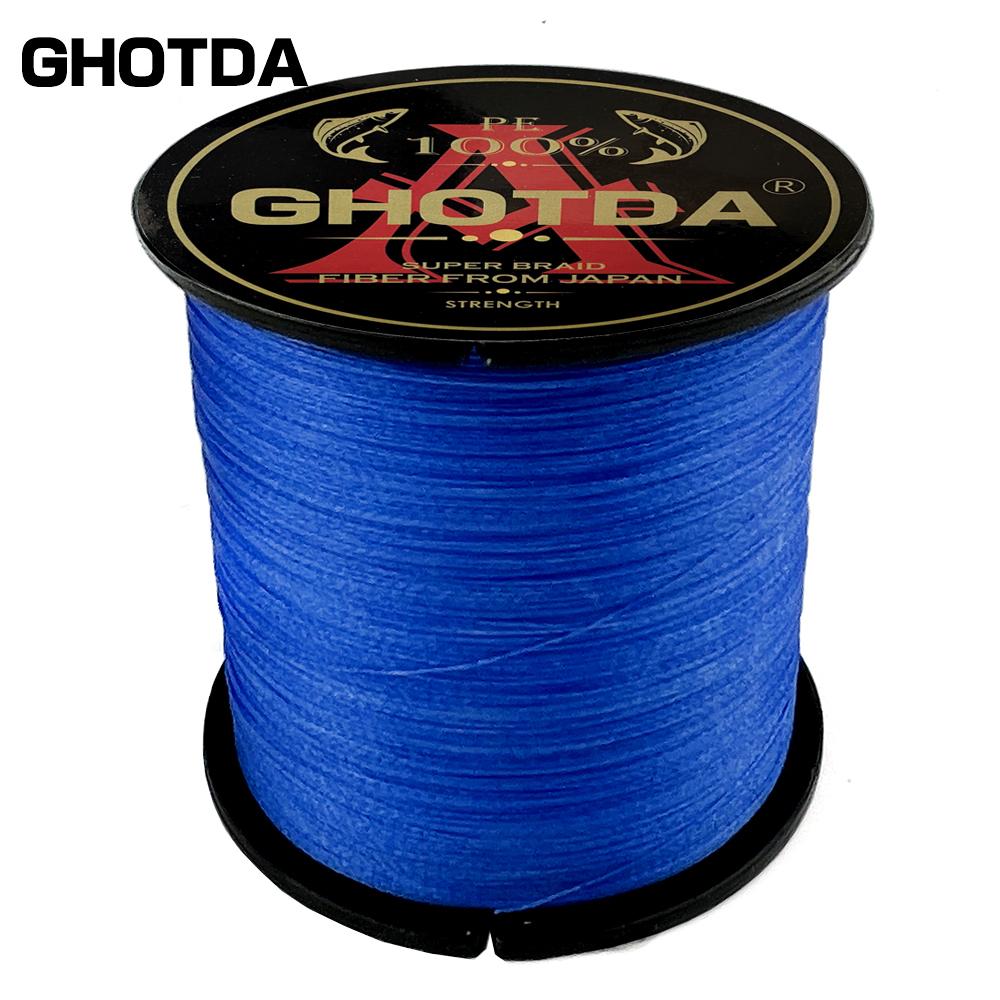 GHOTDA 300M Braided Fishing Line 4 Strand PE Line Braid Multifilament Fishing Line 10 12 18 28 35 40 50 60 80 100 120LB