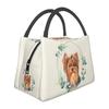 Yorkshire Terrier Insulated Lunch Bags for Outdoor Picnic Cute Yorkie Dog Resuable Thermal Cooler Bento Box Women