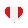 Aimant Coeur Drapeau Pérou - Multicolore - 8 Cm - 50 Pièces - Résine Synthétique - Mixte