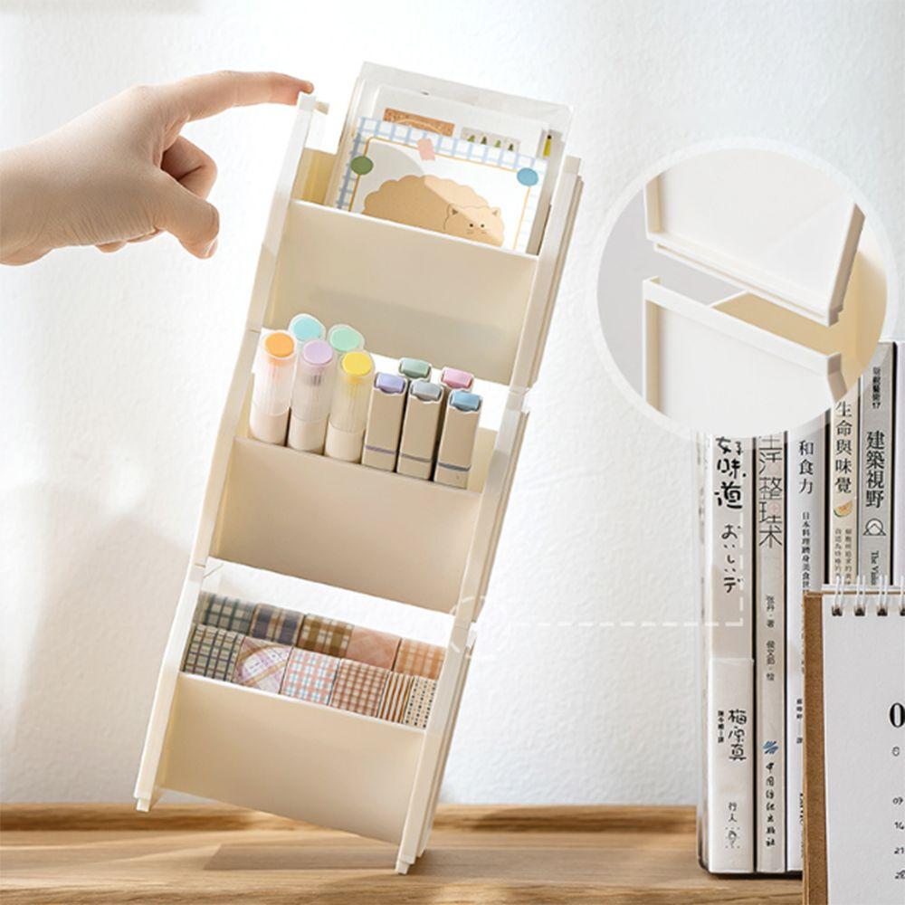 Quadrate Pen Container Plastic Stationery Storage Box Portable Pencil Holder  Office